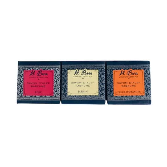 Box of 3 Genuine Aleppo Soaps Perfumed 100g